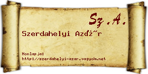 Szerdahelyi Azár névjegykártya